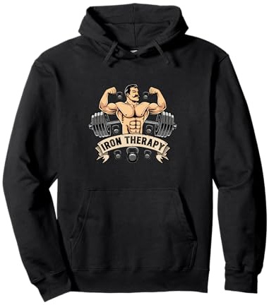 Iron Therapy Gym Workout Bodybuilding Weightlifting Lifter Pullover Hoodie