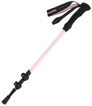 Bâtons de randonnée en fibre de carbone – 169 g – Bâtons de randonnée réglables en fibre de carbone 3K avec poignées en EVA anti-chocs, ultralégers pour la marche sur neige, glace et roche (rose)