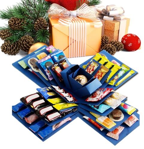 Explosivbox für Weihnachten, kreative Partyartikel mit 5 Schichten, Geldbox für Weihnachten, für Geburtstag, Halloween, Neujahr, Kinder, Erwachsene, Familie, Freunde, Hochzeit, Party