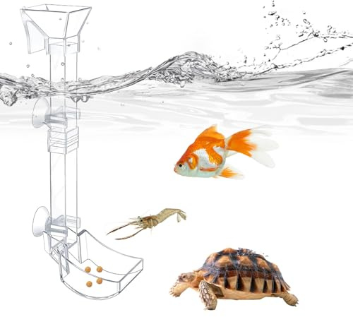 Conjunto De Tubos De Alimentación Para Peces - Cuenco De Alimentación Para Camarones | Transparente Con Ventosa Para Peces De Acuario Ideal Para Alimentación Dirigida, Mantenimiento Del Acuario, L
