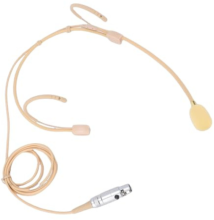 MENDUNER Over Ear Headset Microphone with 4 Pin XLR Cable, Highly Sensitive Condenser Mic for Wireless Beltpack, DJs, Singers, Actors, Stage Performances