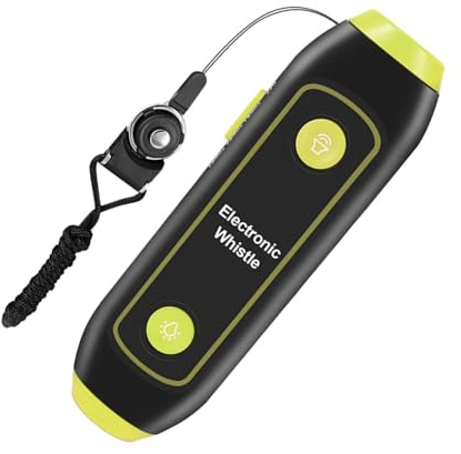 Elektronisk visselpipa - ABS-säkerhetslås med hög volym 120–150 DB | Justerbar flertonsdrift med en knapp, bärbar domarvisselpipa, nödvarningsenhet för domare, L