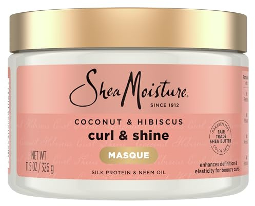 SHEA MOISTURE Moisture Coconut and Hibiscus Curl and Shine Hair Masque for Unisex 12 oz Masque