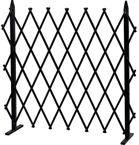 dobar 29183FSCe - Griglia Pieghevole per rampicanti, Misura L, con piedistallo e picchetti, ca. 160 x 120 cm, Colore Nero, L