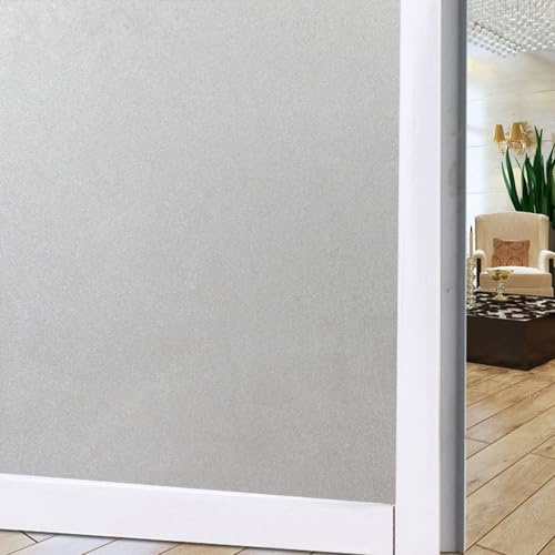 Frosted Window Film Self Adhesive Privacy Film for Glass Windows 60x200cm, Opaque Frosting Cover for Bathroom Bedroom Kitchen and Office Door