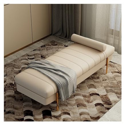 guiling-1986 Sitzbank für Schlafzimmer Einfache Bank, hochwertiges PU-Leder, Garderobe, Sofa, Hocker, Schlafzimmer, Nachttisch, Schuhwechsler, Fußstützen Bettbank(160 * 50 * 42)