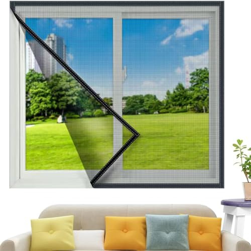 65x120cm Moustiquaire Fenêtre,Toile Moustiquaire Anti-Insectes Moustiques Anti-Mosquito Auto-adhésif Rideau Filet Anti-Mouche Anti-Insecte Ajustable,Bricolage pour Maison,fenêtres