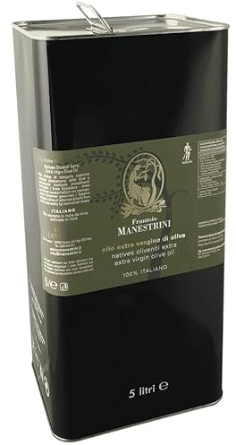 1 x 5 L - Olio Extravergine di Oliva - Olio EVO - Estratto a Freddo - Prodotto a Brescia - Latta da 5 L - Frantoio Manestrini