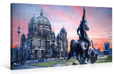 Premium Kunstdruck Wand-Bild - Berlin Cathedral - 100x50cm - XXL Leinwand-Druck in deutscher Marken-Qualität – Leinwand-Bilder auf Holz-Keilrahmen als moderne Wohnzimmer-Deko