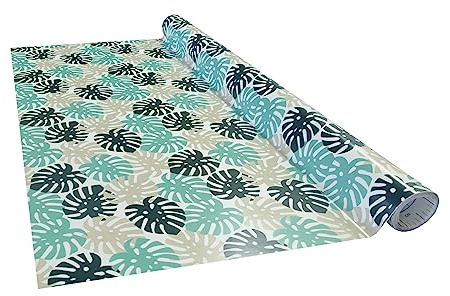 Venilia Pellicola adesiva, Tropicale monstera marrone, 45cm x 2m, Spessore 95μ, Pellicola autoadesiva per mobili o cucina, carta da parati, PVC senza ftalati, Prodotto in UE