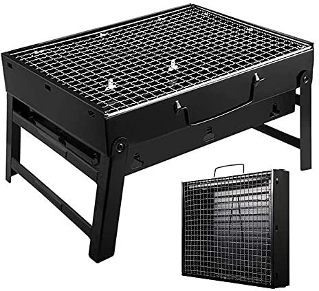 Holzkohlegrill Picknickgrill Kleiner Grill Portable Campinggrill Abnehmbare BBQ Grills Klappgrill Standgrill tragbar Tischgrill für Outdoor Garten Party usw
