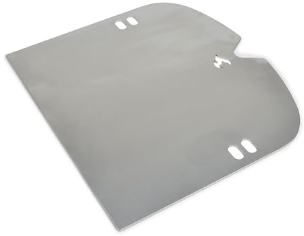Grillrost.com Das Original Edelstahl Grillplatte | Plancha passend für Weber Traveler - ersetzt eine Grillrosthälfte - extra massiv