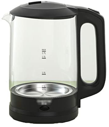 NEWCES Electric Water Kettle Electric Kettle Glass Kettle 1.7l Fast Quiet Boil Illuminating Glass Kettle Black Cordless Water Kettle With Led Light Electric Tea Kettle