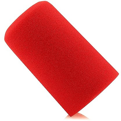 LEFXMOPHY SM7B Windschutzscheibe für Shure SM7B SM7dB Gesangsmikrofon RK345 Ersatz-Pop-Filter, Geräuschunterdrückung, Windsackabdeckung, rote Schaumstoffabdeckung