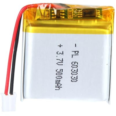 Uxney Batería de 3,7 V 500 mAh 603030 de polímero de litio, iones de litio, batería de iones de litio con conector de 2 PH con 2 mm de tamaño de cuadrícula
