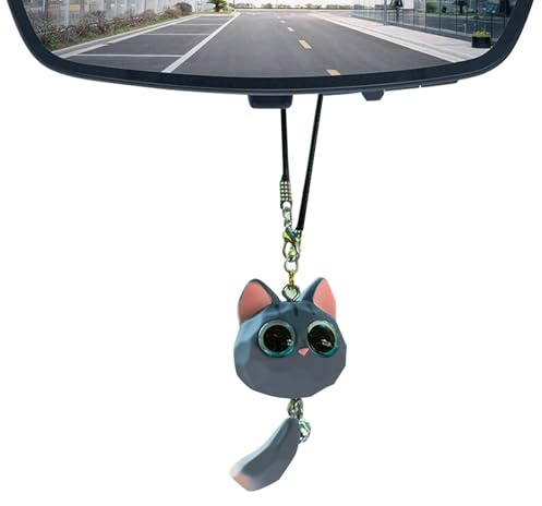 Ornement de balançoire de Voiture, Ornement de Voiture de Chat | Pendentif décoratif de Voiture - Pendentif Figurine en résine, Accessoires de Voiture, décoration intérieure de Voiture pour Femmes et
