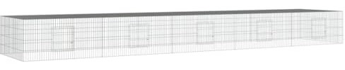 Freigehege Hasenstall Hasenkäfig Kaninchenstall mit Freilaufgehege, Kaninchenkäfig - Indoor und Outdoor, 5 Paneele 541x109x54 cm Verzinktes Eisen