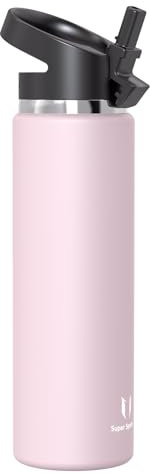 Super Sparrow Trinkflasche Edelstahl 1000ml - Breite Öffnung SwivelSip Thermosflasche - BPA-Frei Thermoskanne, Ergonomisch Trinkflaschen Strohhalm für Sport, Travel, Schule, Outdoor