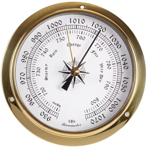 MPFJPNXN Barometer, Barometer für den Innenbereich, Barometer für die Hauswand, 115 mm, analoge Wetterstation, Zifferblatt-Typ-Barometer, Außenbarometer, Wetterbarometer, für Zuhause, Innenbereich,