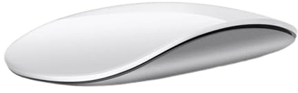 Uppladdningsbar Bluetooth 5.0 trådlös mus, ultratunn multibåge beröringsmus tyst mus för PC, bärbar dator (vit)