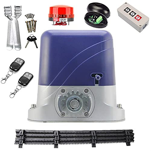 Apriporta Heavy Duty 260. 0LBS. Apritazione automatica for cancelli scorrevole elettrico for porta da 1300 kg con porta in nylon 4M Telecomando WiFi opzionale Motore durevole(Kit 3)