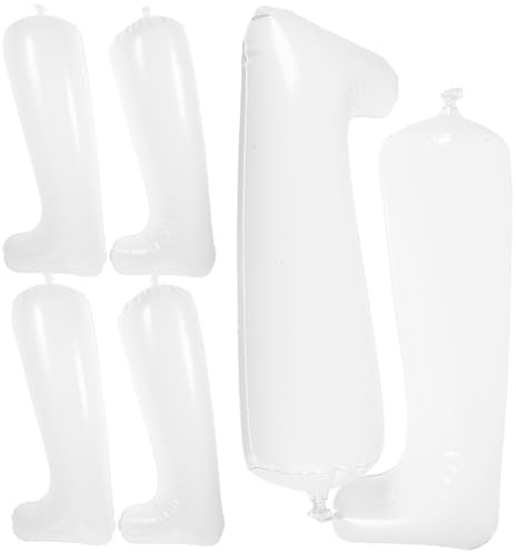 iplusmile 3 Pairs Inflatable Boot Shapers White PVC Shoe Trees 32Cm Thickened Material for Boot Storage and Display Long Shoe Stretcher