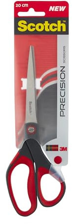 Ciseaux Scotch Precision rouges, 1 par paquet, 20 cm