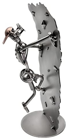 STEEMO Original Schraubenmännchen Klettern Felswand - Metall-Deko Geschenk 12x10x25 cm