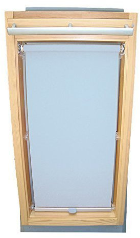 Hochwertiges Abdunkelungsrollo Rollo für Velux DKL/DKU/RHL/RHU-EP GGU,GPU,GHU,GTU SK06 hellblau // Verdunkelungsrollo/Verdunkelungs-Rollo/Fensterrollo