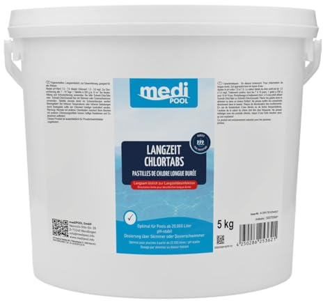 Langzeitchlortabletten, Langzeit ChlorTabs 200g, 5 KG, mediPOOL