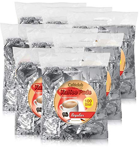 Cafeclub Supercreme Regular KaffeePads Megabeutel 8x100 Stuck