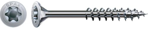 SPAX Universalschraube, 5 x 60 mm, 500 Stück, Teilgewinde, Senkkopf, T-STAR plus T20, 4CUT, WIROX - 0191010500605