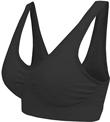Boolavard Damen Bequem BH, Damen Seamless Sport BH mit Mehrfarben Wohlfühl-BH