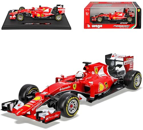 Bburago Ferrari SF15-T Sebastian Vettel Nr 5 Formel 1 2015 1/18 Modell Auto mit individiuellem Wunschkennzeichen