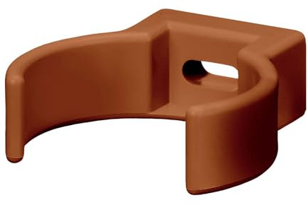 INEFA Morsetto per tubi, clip per tubi, PVC-U 75mm, marrone collari per tubi, accessori per grondaie, montaggio facile, Made in Germany