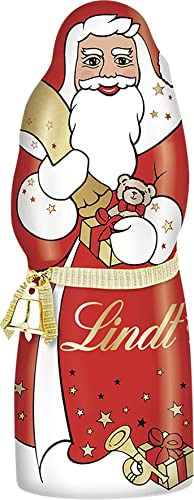 Lindt Weihnachtsmann Vollmilch | 200g | Große Schokoladenfigur aus feinster Alpenmilch-Schokolade | Klassischer Lindt Nikolaus | Edles Weihnachtsgeschenk | Festliche Schoko-Deko zu Weihnachten