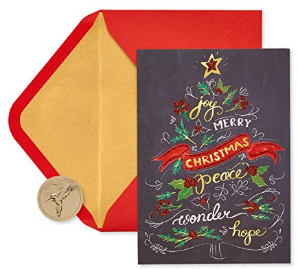 Papyrus Boxed Christmas Cards with Envelopes, To You and Yours, Holiday Tree (14-Count)