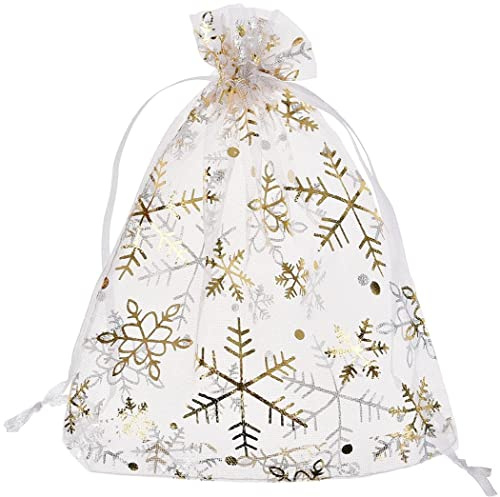 Stück Organza-Beutel für Weihnachten, Schmuck, Geschenk, Hochzeit, Beutel