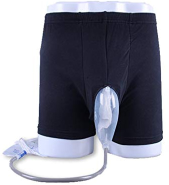 WGE Colector de orina portátil de 1000 ml de Calzoncillos de Hombre con colección de orina a Prueba de derrames para incontinencia de orina,S