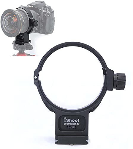 Collare per obiettivo Anello di montaggio per treppiede compatibile con Nikon PC NIKKOR 19mm f/4E ED Tilt-Shift Lens, Porta Staffa di Supporto Lenti è Arca-Swiss Fit Piastra a Sgancio Rapido camera