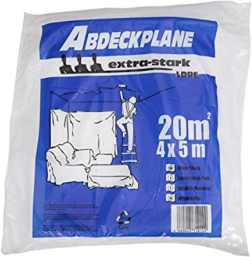 Scorprotect® Abdeckplane Abdeckfolie LDPE 50 my „extra-stark“ 4 x 5 m