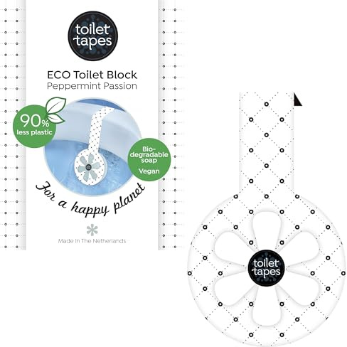 Toilet Tapes - Nachhaltiger WC-Duftspender - Selbstklebend mit 220+ Spülungen - 90% weniger Plastik - Erhältlich in 9 Düften - Toilettenduft Peppermint Passion, 1 Stück (1er Pack)