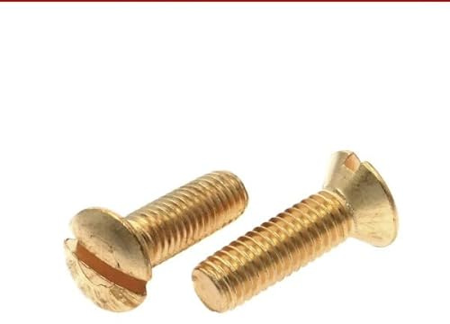 Linsensenkkopfschraube mit Schlitz, Messing, M5 x 16 (32 St.)