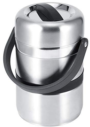 Ejoyous 1,8 l Récipient isotherme en acier inoxydable, Boîte isotherme avec isolation thermique et joint en silicone pour repas chaud maison bureau école camping