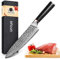 oFuun Cuchillo de Cocina Damasco, 19.3cm Cuchillo Chef Japones de Acero Damasco de 67 Capas, Cuchillo de Cocinero Profesional para Cortar Verdura, Fruta, Carne y Pescado - Serie Lago