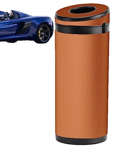 Maodom Porte-Tissu Voiture | Distributeur Papier hygiénique cylindrique,Porte-Mouchoir Rond en Similicuir Conception Marteau sécurité résistant à l'usure pour Les mouchoirs