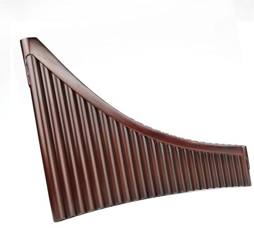 Panflöte instrument Panflöte, 25 Pfeifen, C-Taste, Braune Panflöte, Traditionelles Instrument, Handgefertigt (Color : 25C RIGHT HAND)
