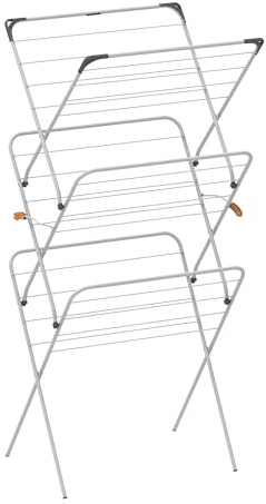 Rörets Wäscheständer Rise White | 18m Trockenlänge & Pop-Up-Konstruktion, 61x49x140 cm, Wäschentrocken mit Qualität von Schwedens führender Wächeständermarke