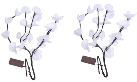 PRETYZOOM 2stücke Chic Orchideen Licht Dekorative Lampe Für Zuhause Und Partys Einstellbare Äste Warmweißes Licht Für Weihnachts Und Eventdekoration