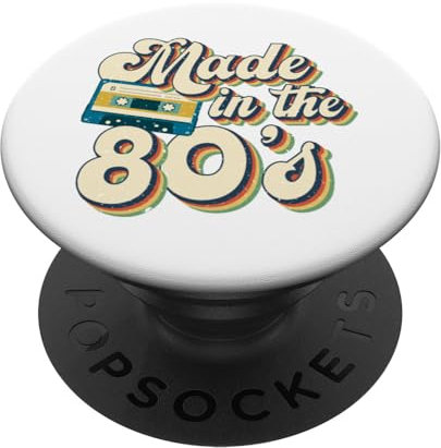 Vintage 80er Jahre Baby 80er Jahre Kassette Tape Boombox PopSockets mit austauschbarem PopGrip